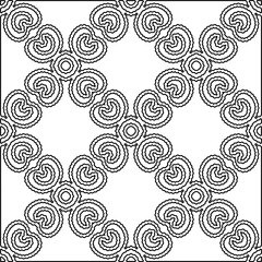 Monochrome ornamental texture with smooth linear shapes, zigzag lines, lace pattern.Abstract geometric black and white pattern for web page, textures, card, poster, fabric, textile.