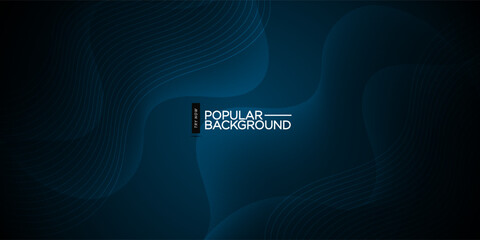 Abstract dark green blue background with wavy lines and shadows . 3d look and cool design . Illustration Eps10 vector