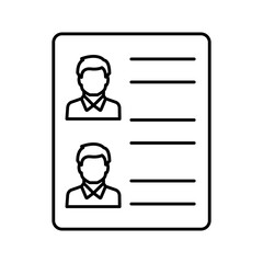 Contact checklist Vector Icon

