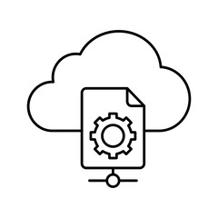 Cloud management Vector Icon

