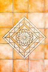 Symmetric mosaic on a wall