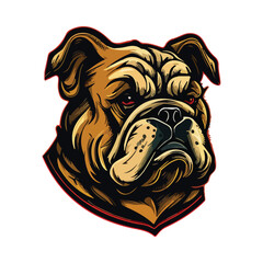 Angry Bulldog mascot vector illustration 