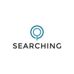 Circle Magnifying Glass, Search, Zoom, Find Logo Design Template