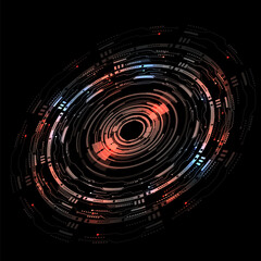 Sci fi futuristic user interface. Vector illustration.