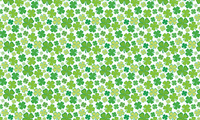 shamrock four leaf clover seamless pattern st patricks day irish green background