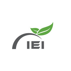 IEI letter nature logo design on white background. IEI creative initials letter leaf logo concept. IEI letter design.