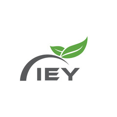 IEY letter nature logo design on white background. IEY creative initials letter leaf logo concept. IEY letter design.
