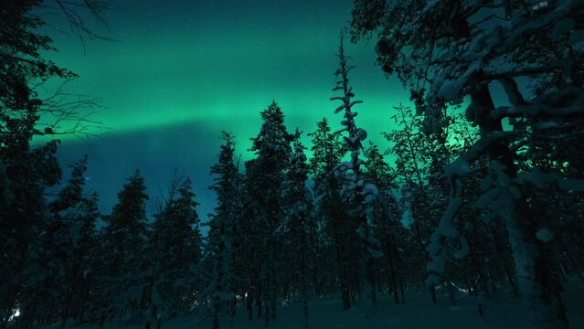 time-lapse of aurora borealis in lapland