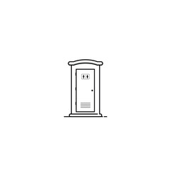 Portable toilet icon isolated vector graphics