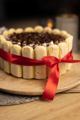 cake with christmas decorations