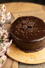 chocolate cake with cherry