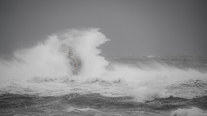 ligthouse storm mangiabarche calasetta sardinia
