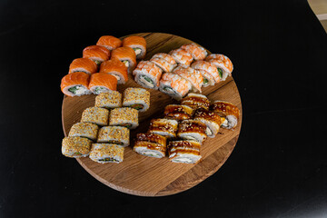 
sushi rolls on a plate