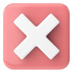 Fototapeta premium 3D cross sign. 3D illustration.