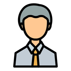 Lawyer color line icon