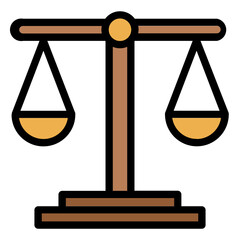 Law color line icon