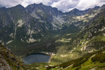 Naklejka na ściany i meble harsh and yet beautiful landscape of the High Tatras in Slovakia