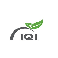 IQI letter nature logo design on white background. IQI creative initials letter leaf logo concept. IQI letter design.