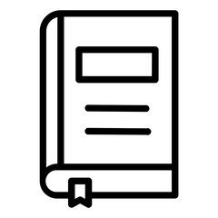 Law book outline icon