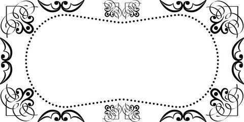 Beautiful, vintage, decorative frame for the text of invitations, congratulations, quotes, citation.