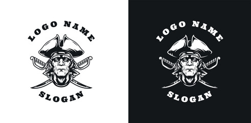 Frankenstein pirates graphic logo design