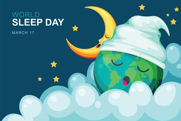 World Sleep Day background.
