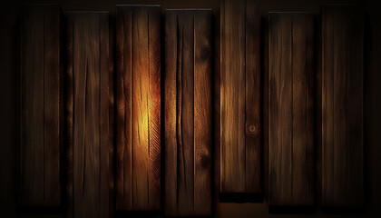 Warm amber light cascades over rich wooden textures, providing a cozy and inviting background for various compositions