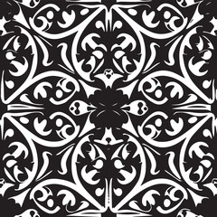 Create an elegant Arabic-inspired design with a rich damask pattern and ornamental swirls. The intricate knot and lattice work create a beautiful border that frames the scrolling arabesque silhouette