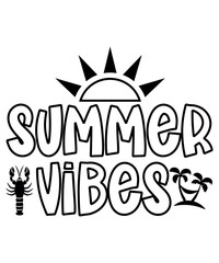 Obraz premium Summer Vibes, Summer Season, Summer 2023, Shirt Print Template, SVG, Vacation Shirt