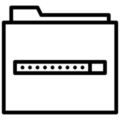 Folder gradient line icon