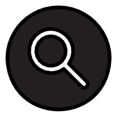magnifying glass glyph icon