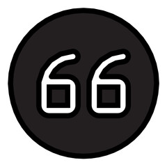 Obraz premium quote glyph icon