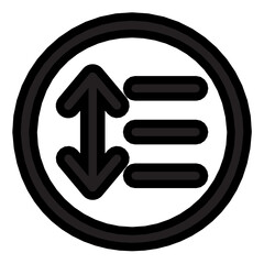 line spacing line icon