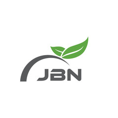 JBN letter nature logo design on white background. JBN creative initials letter leaf logo concept. JBN letter design.
