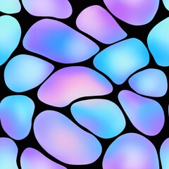 Colorful bubbles glass seamless pattern