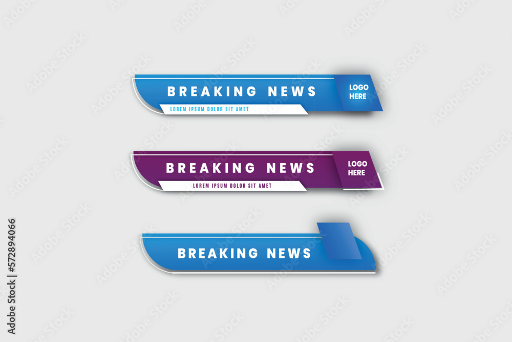Poster geometric modern lower third banner template design. simple and clean