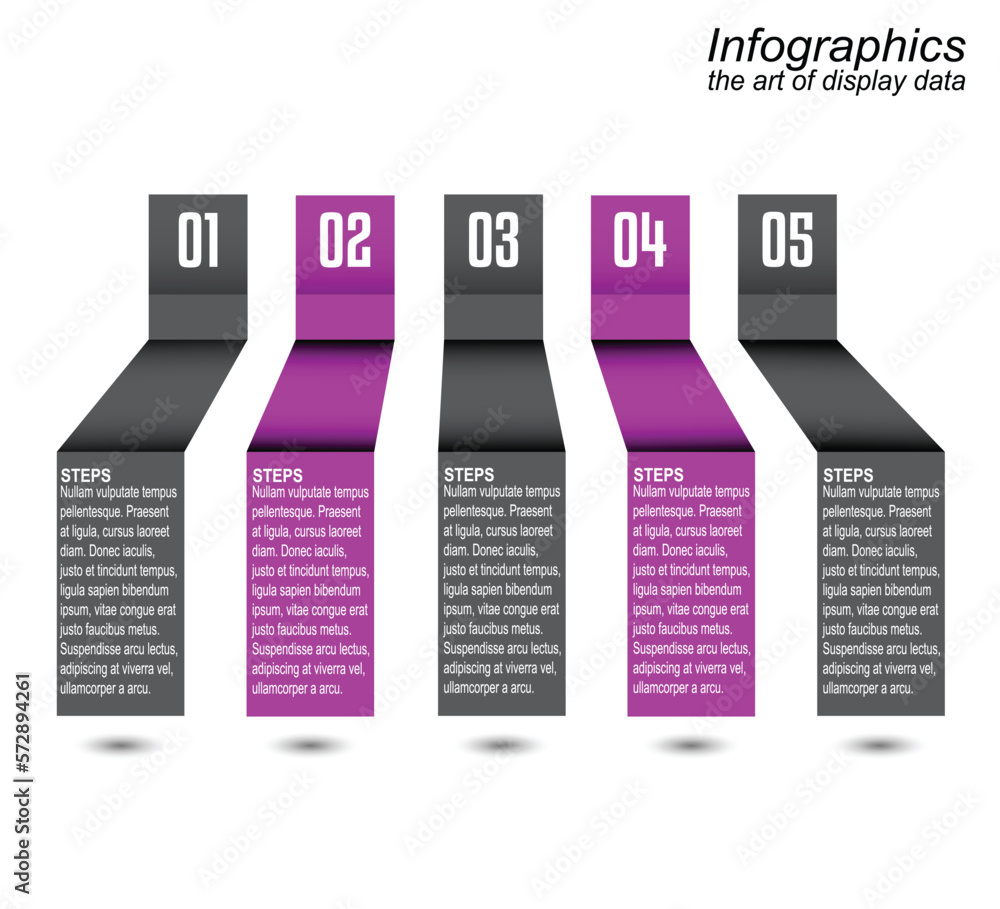 Fototapete infographic template for modern data visualization and ranking and statistics.