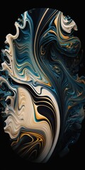 Abstract Green Gold White Marble Wallpaper, Generative AI