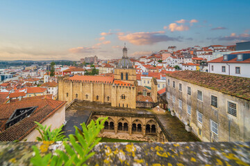 Coimbra city skyline, cityscape of Portu - obrazy, fototapety, plakaty