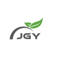 JGY letter nature logo design on white background. JGY creative initials letter leaf logo concept. JGY letter design.
