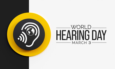 World Hearing Day is a campaign held each year on March 3rd to raise awareness on how to prevent deafness and hearing loss and promote ear and hearing care across the world. 3D Rendering