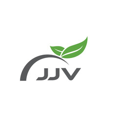 JJV letter nature logo design on white background. JJV creative initials letter leaf logo concept. JJV letter design.