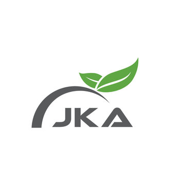 JKA letter nature logo design on white background. JKA creative initials letter leaf logo concept. JKA letter design.