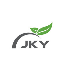 JKY letter nature logo design on white background. JKY creative initials letter leaf logo concept. JKY letter design.