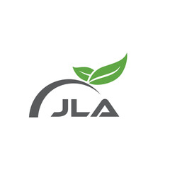 JLA letter nature logo design on white background. JLA creative initials letter leaf logo concept. JLA letter design.