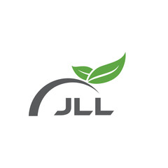 JLL letter nature logo design on white background. JLL creative initials letter leaf logo concept. JLL letter design.