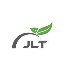 Fototapeta premium JLT letter nature logo design on white background. JLT creative initials letter leaf logo concept. JLT letter design.