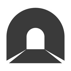 Corridor glyph icon isolated on white background.Vector illustration.	