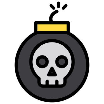 recommend clip art: Bomb blue outline icon