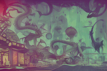 When Worlds Collide: Dragons, Planets, and Cyberpunk Meet Vintage Dreams